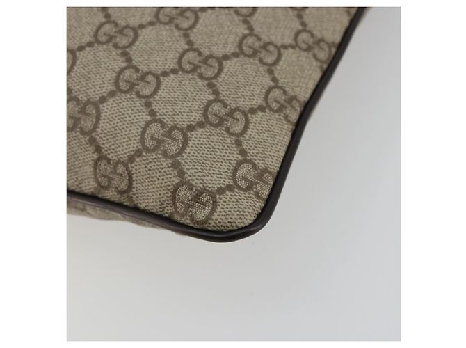 Borsa a tracolla GUCCI GG Supreme PVC Beige Argento 141626 Auth ka4329 - vista 16