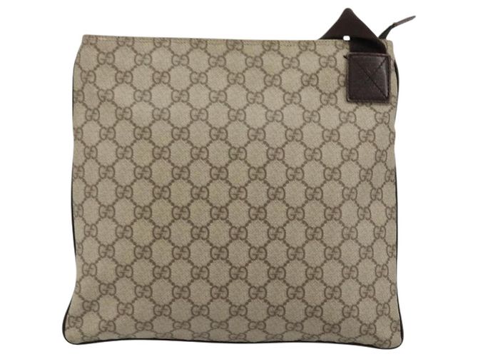 Borsa a tracolla GUCCI GG Supreme PVC Beige Argento 141626 Auth ka4329 - vista 2