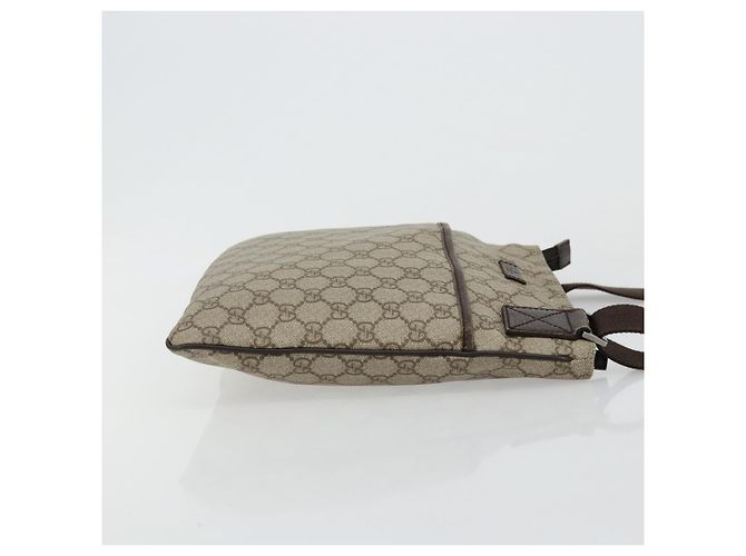 Borsa a tracolla GUCCI GG Supreme PVC Beige Argento 141626 Auth ka4329 - vista 3