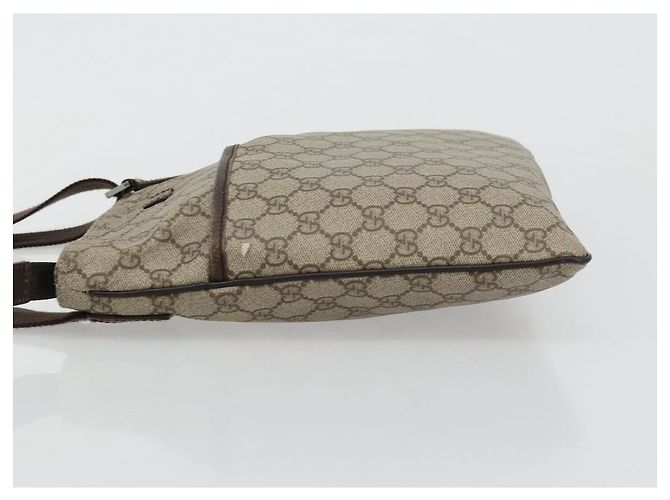 Borsa a tracolla GUCCI GG Supreme PVC Beige Argento 141626 Auth ka4329 - vista 4