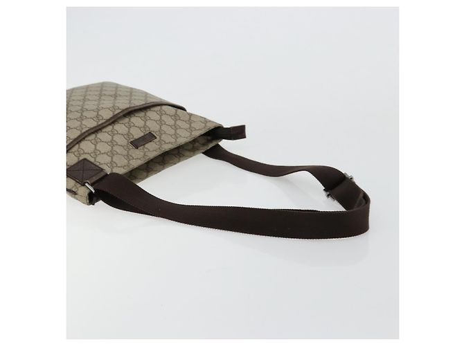 Borsa a tracolla GUCCI GG Supreme PVC Beige Argento 141626 Auth ka4329 - vista 7