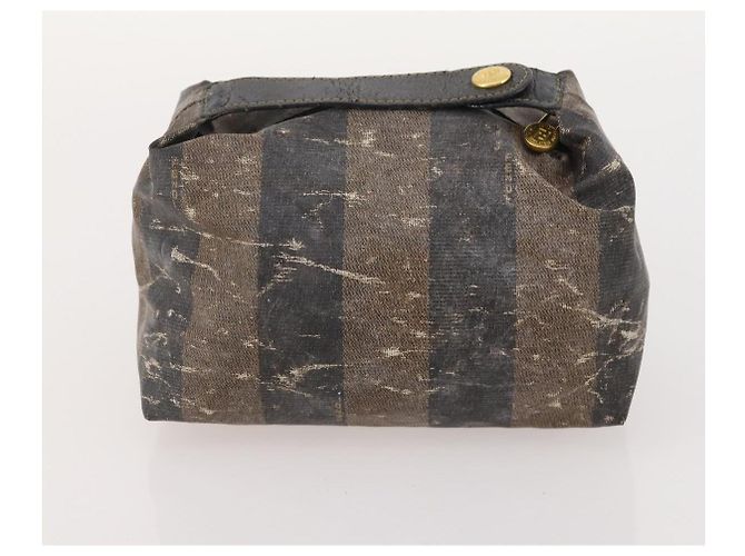 Pequin FENDI Pecan Canvas Tasche beschichtete Canvas 2 Set Grau Schwarz Braun Auth bs34778 - Ansicht 11