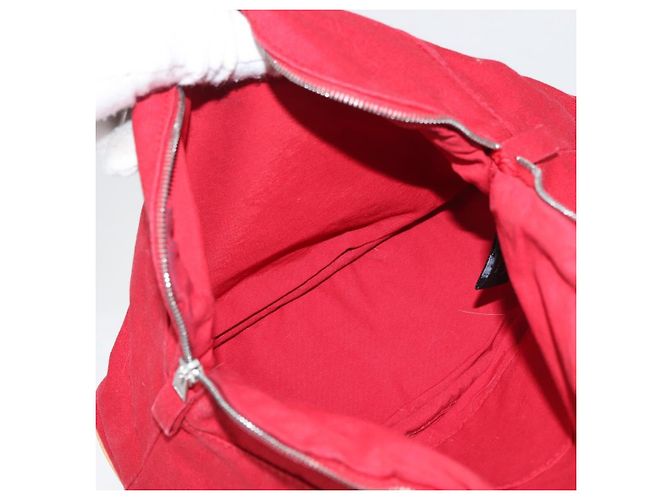 Hermès HERMES Bolide Pouch cotton 2 Set Red Auth ti3937 Rosso - vista 8