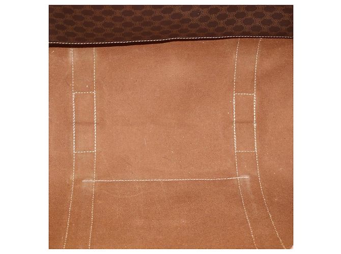 Céline CELINE Macadam Canvas Tote Bag aus PVC und Leder Braun Gold Authentisch 178303 - Ansicht 11