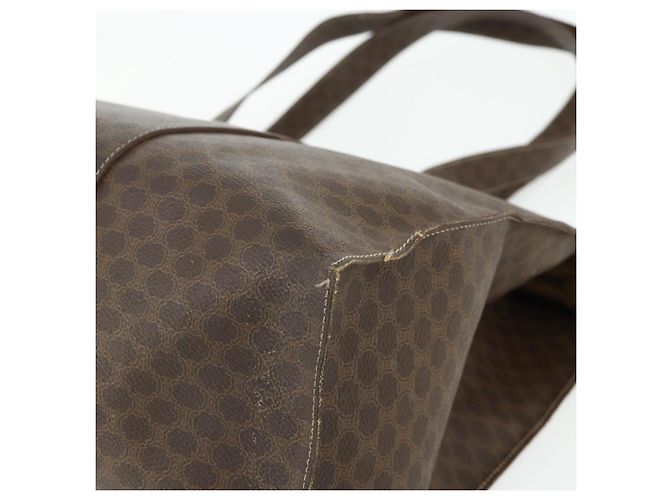 Céline CELINE Macadam Canvas Tote Bag aus PVC und Leder Braun Gold Authentisch 178303 - Ansicht 15