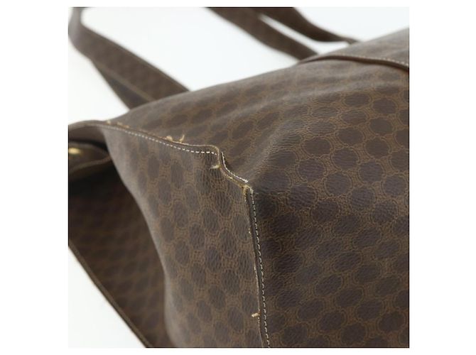 Céline CELINE Macadam Canvas Tote Bag aus PVC und Leder Braun Gold Authentisch 178303 - Ansicht 16
