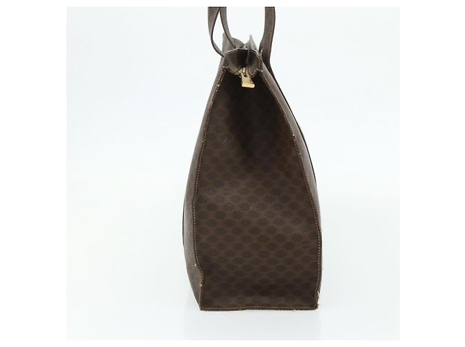 Céline CELINE Macadam Canvas Tote Bag aus PVC und Leder Braun Gold Authentisch 178303 - Ansicht 3