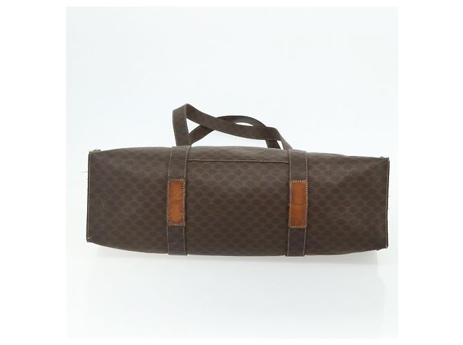 Céline CELINE Macadam Canvas Tote Bag aus PVC und Leder Braun Gold Authentisch 178303 - Ansicht 5