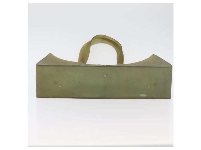 Borsa Tote CHANEL in gomma verde con CC argento Autentica 178827 - vista 5