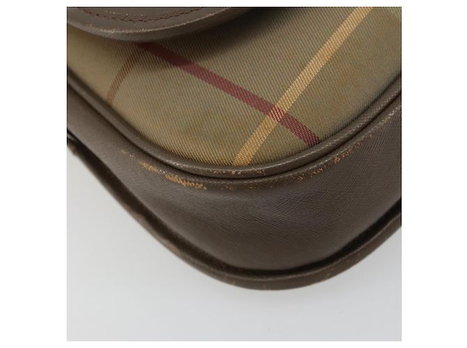 Borsa a tracolla Burberrys Nova Check in tela beige e oro Auth mr2457 D'oro - vista 14