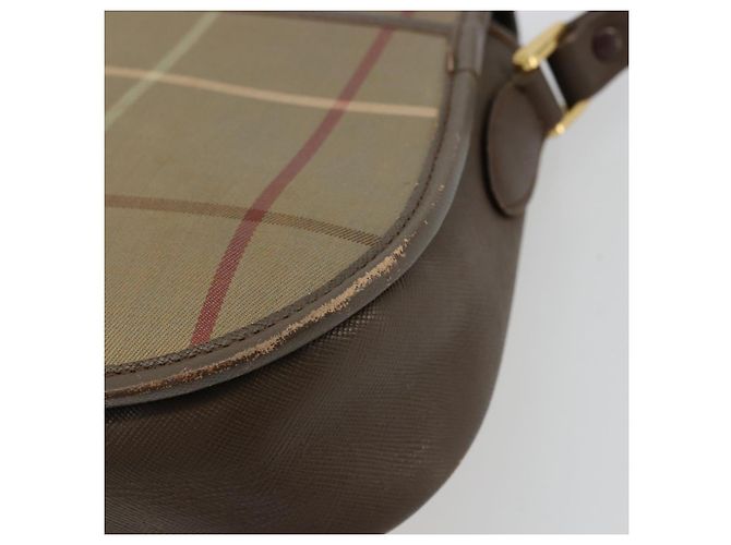 Borsa a tracolla Burberrys Nova Check in tela beige e oro Auth mr2457 D'oro - vista 15
