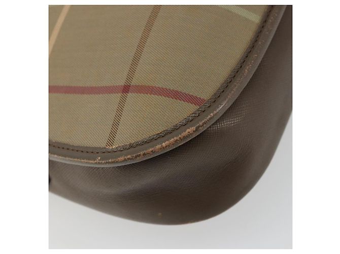 Borsa a tracolla Burberrys Nova Check in tela beige e oro Auth mr2457 D'oro - vista 16