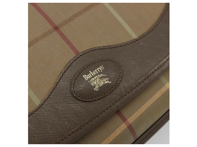 Borsa a tracolla Burberrys Nova Check in tela beige e oro Auth mr2457 D'oro - vista 17