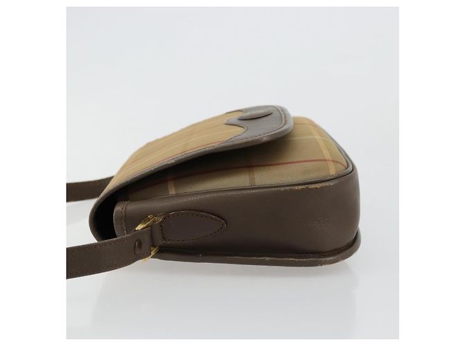 Borsa a tracolla Burberrys Nova Check in tela beige e oro Auth mr2457 D'oro - vista 4