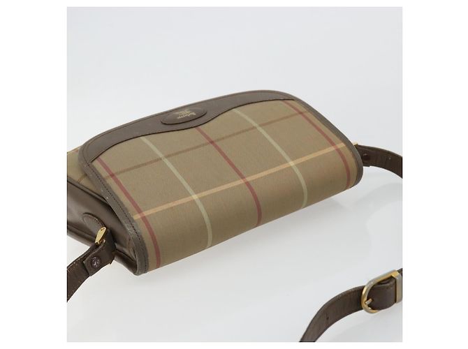 Borsa a tracolla Burberrys Nova Check in tela beige e oro Auth mr2457 D'oro - vista 6