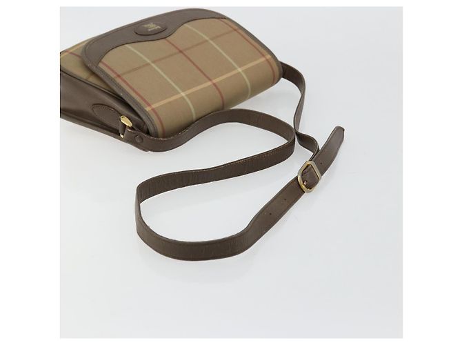 Borsa a tracolla Burberrys Nova Check in tela beige e oro Auth mr2457 D'oro - vista 7