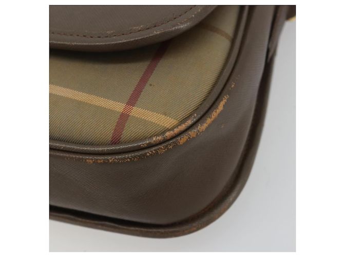 Borsa a tracolla Burberrys Nova Check in tela beige e oro Auth mr2457 D'oro - vista 9