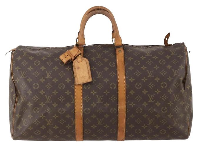 LOUIS VUITTON Borsa Boston Monogram Keepall 55 M41424 LV Auth 176942 Monogramma - vista 13