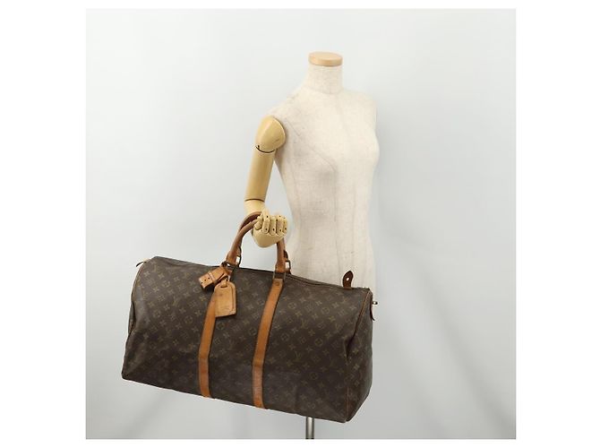 LOUIS VUITTON Borsa Boston Monogram Keepall 55 M41424 LV Auth 176942 Monogramma - vista 23