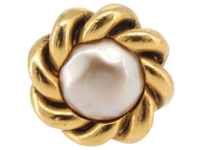 CHANEL Ohrringe Metall Gold CC Auth 178396 Golden - Ansicht 2