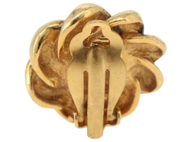 CHANEL Ohrringe Metall Gold CC Auth 178396 Golden - Ansicht 3
