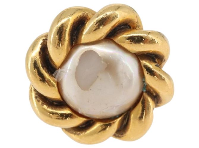 CHANEL Ohrringe Metall Gold CC Auth 178396 Golden - Ansicht 7
