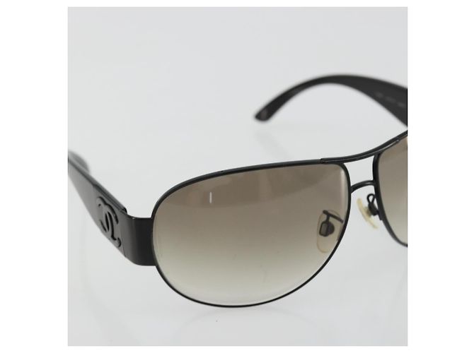 Occhiali da sole CHANEL plastica Black 4128 CC Auth hk3744A Nero - vista 6
