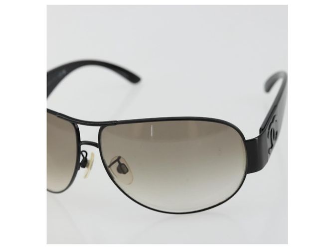 Occhiali da sole CHANEL plastica Black 4128 CC Auth hk3744A Nero - vista 7
