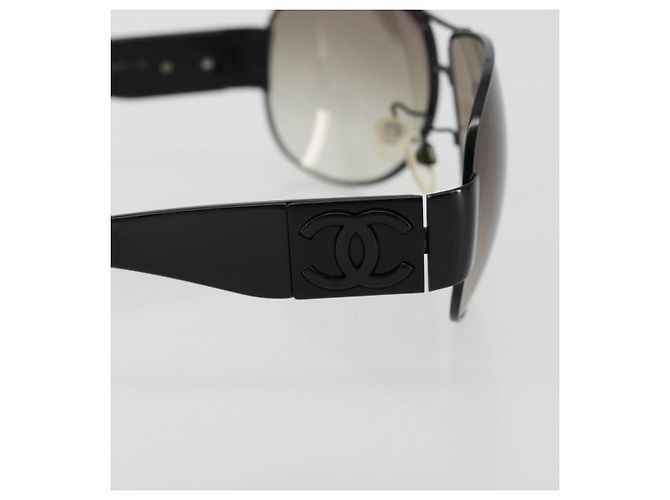Occhiali da sole CHANEL plastica Black 4128 CC Auth hk3744A Nero - vista 8