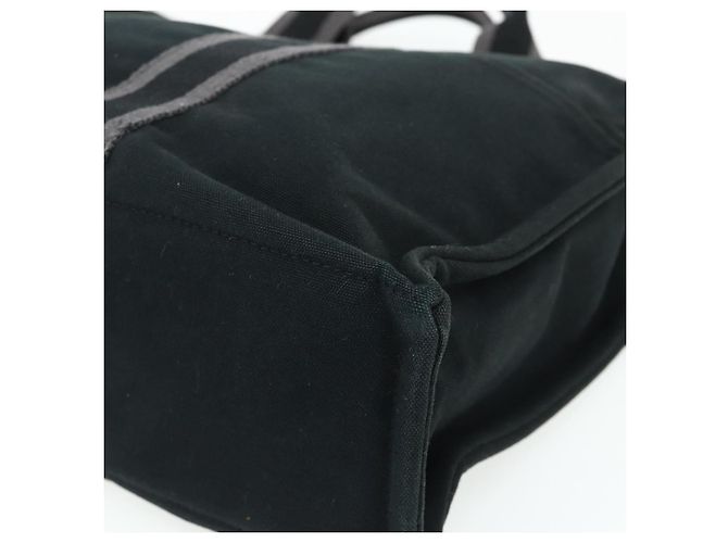 Hermès HERMES Fourre Tout MM Tote Bag cotone Nero Auth ti3923A - vista 14