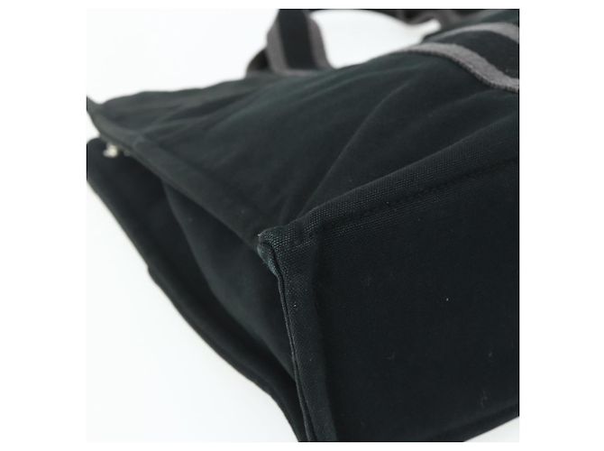 Hermès HERMES Fourre Tout MM Tote Bag cotone Nero Auth ti3923A - vista 15