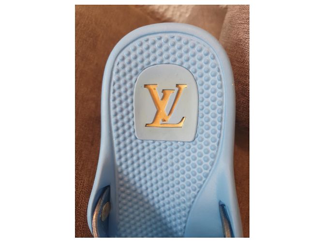 Louis Vuitton Ciabatte in gomma Blu - vista 2