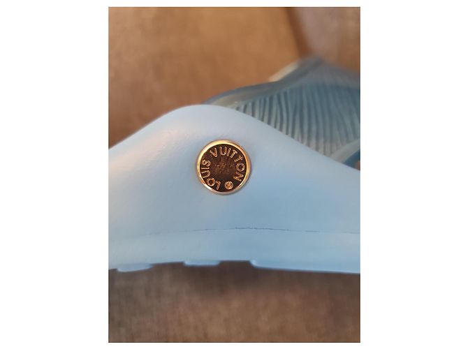 Louis Vuitton Ciabatte in gomma Blu - vista 3