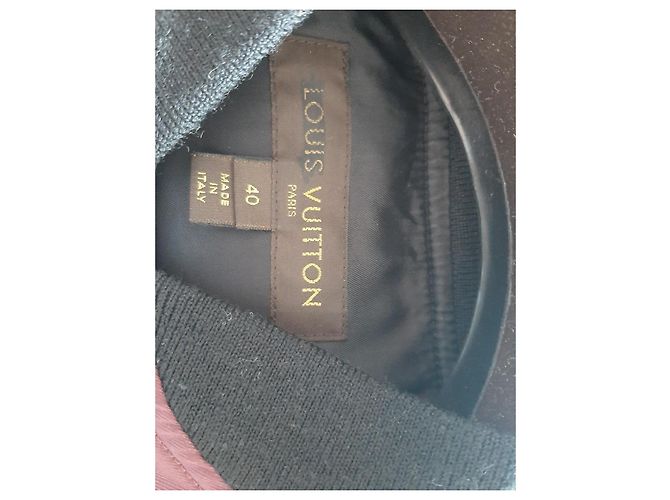 Giacca Bomber Louis Vuitton Donna Nero Bianco Bordò - vista 8