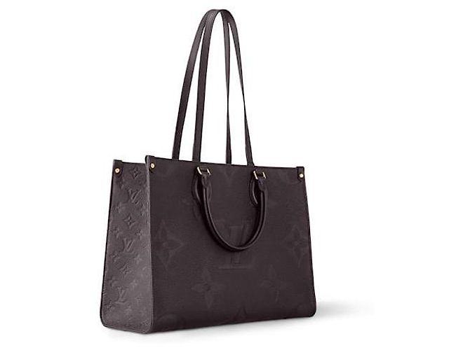 Louis Vuitton OnThego MM Borsa in Pelle Cioccolato Marrone scuro - vista 2