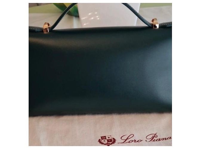 Loro Piana Borsa Vanity in pelle verde Verde scuro - vista 2