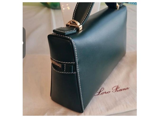 Loro Piana Borsa Vanity in pelle verde Verde scuro - vista 3