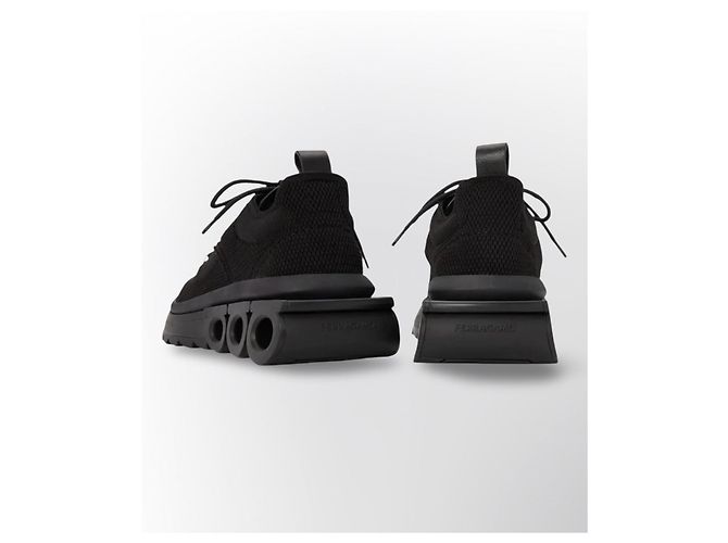 Sneakers Salvatore Ferragamo Gancini in Nylon - Nero - vista 17