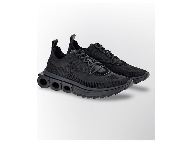 Sneakers Salvatore Ferragamo Gancini in Nylon - Nero - vista 19