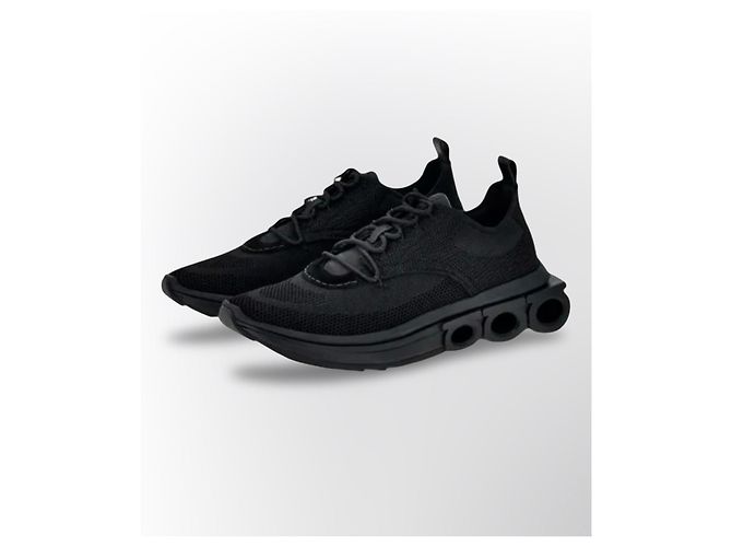 Sneakers Salvatore Ferragamo Gancini in Nylon - Nero - vista 2