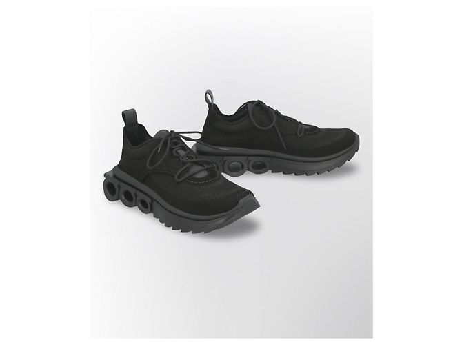 Sneakers Salvatore Ferragamo Gancini in Nylon - Nero - vista 3