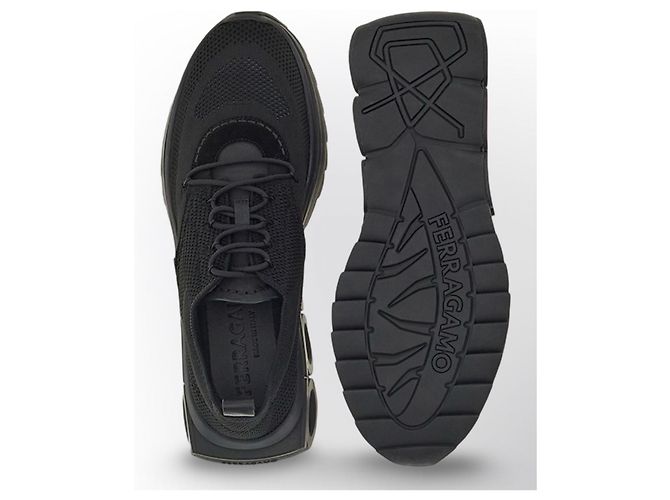 Sneakers Salvatore Ferragamo Gancini in Nylon - Nero - vista 7