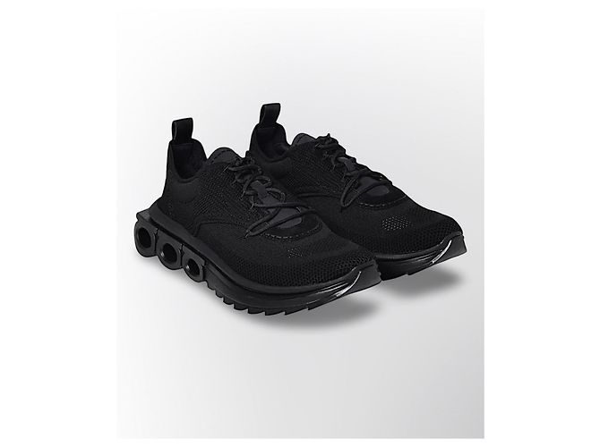 Sneakers Salvatore Ferragamo Gancini in Nylon - Nero - vista 9