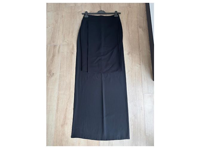 Givenchy Falda Larga Asimétrica Negra Negro - vista 2