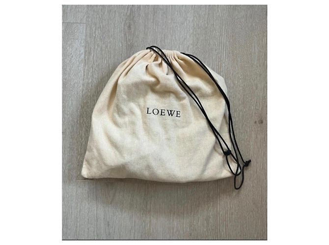 Borsa a tracolla Loewe in tela grigia e pelle Nero Grigio - vista 8