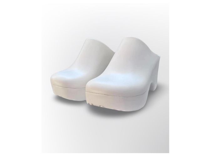 Loewe Terra Foam Clog 90 Zoccoli Bianchi Bianco - vista 15