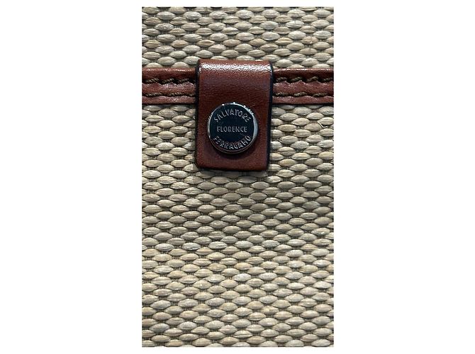 Salvatore Ferragamo Bolsa Tote de Palha Trançada e Couro - vista 4