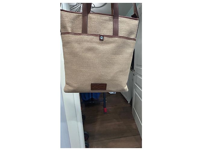 Salvatore Ferragamo Bolsa Tote de Palha Trançada e Couro - vista 5