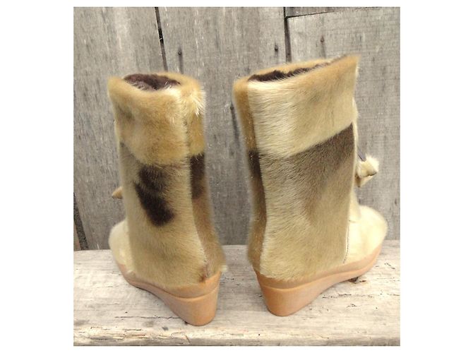 Autre Marque Nanouk vintage après-ski in foca Beige - vista 4