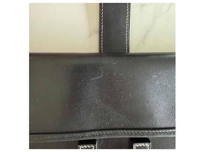 Pochette Hermès in pelle Jige Nero - vista 4